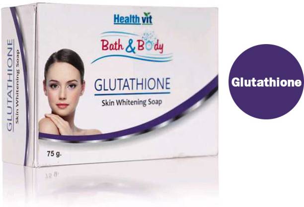 HealthVit Bath & Body Glutathione Skin Whitening Soap 75g -Pack of 2