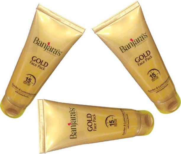 Banjara's Gold Face Pack Golden & Luminous Skin (Pack of 3)