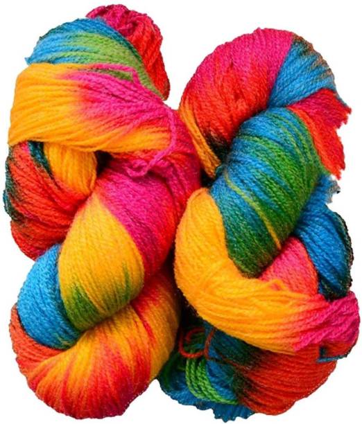 Ganga Glowing Star knitting yarn (Rainbow) (200gms)