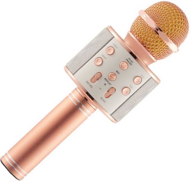 GLOWISH BLUETOOTH Original Karaoke Wireless SING SONGS MIC WITH FM RADIO ,USB DEVICES, TF CARD SUPPORT, RECORDING SONGS Microphone
