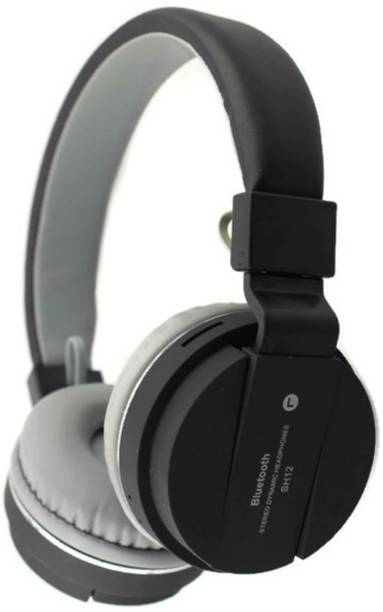 Top headset card cheap price 5stars Flipkart in India 78 Rewy BRANDED SH12 wireless/ Bluetooth Headphone With FM and SD Card Slot/ with music and calling controls (Color - assorted) Bluetooth Headset