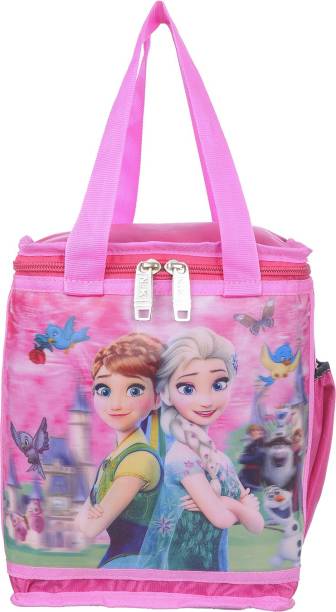 Naaz Waterproof Frozen 3D Printed School Lunch/Tiffin Bag (Pink) Waterproof Lunch Bag