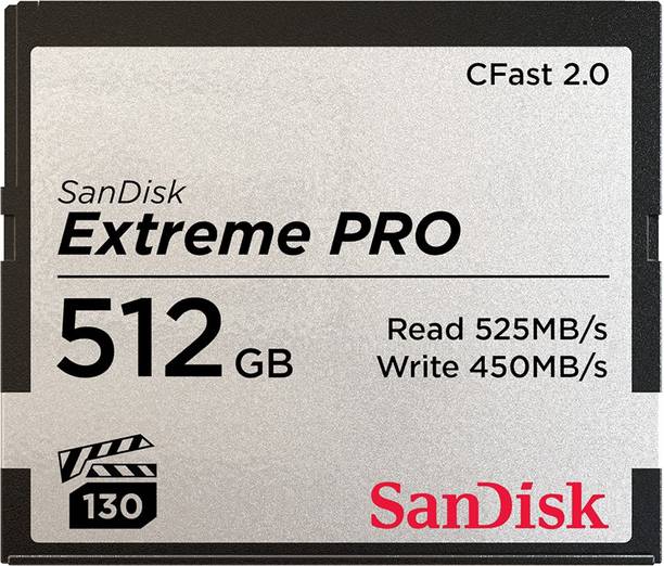 SanDisk Extreme Pro 512 Compact Flash Class 10 525 Mbps Memory Card