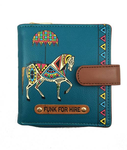 FUNK FOR HIRE Women Green Artificial Leather Wallet
