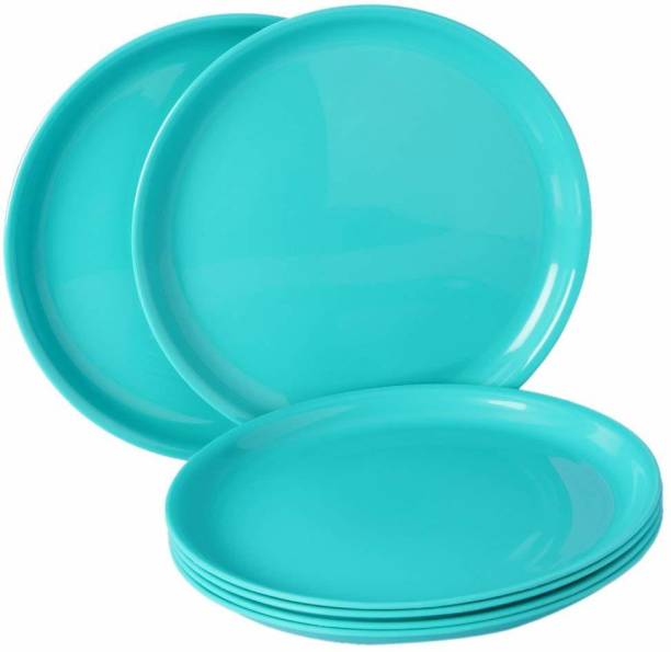 Everbuy Microwave Safe & Unbreakable Round Full Plates ,set of 6 Dinner Plate