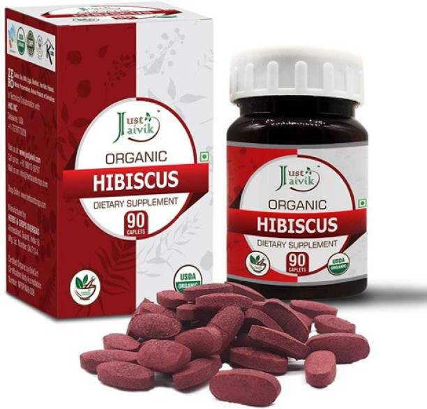 Just Jaivik Organic Hibiscus Tablets As Dietary Supplements - 750 mg