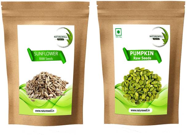 Naturewell Combo Pack of Sunflower Seed and Pumpkin Seed (Raw Seeds)-100g Each Seed