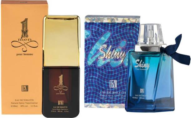 BN PARFUMS SHINY MEN & 1MEN Perfumes Gift Pack Eau de Toilette  -  200 ml