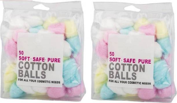 Trulex Cotton Balls, Soft, Safe & Pure, Face Care Pack of 2 (100 Unit)