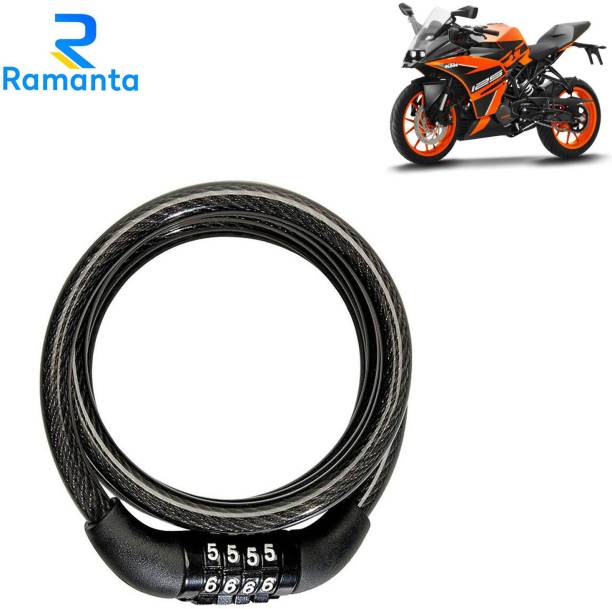 Ramanta Stainless Steel Cable Lock For Helmet