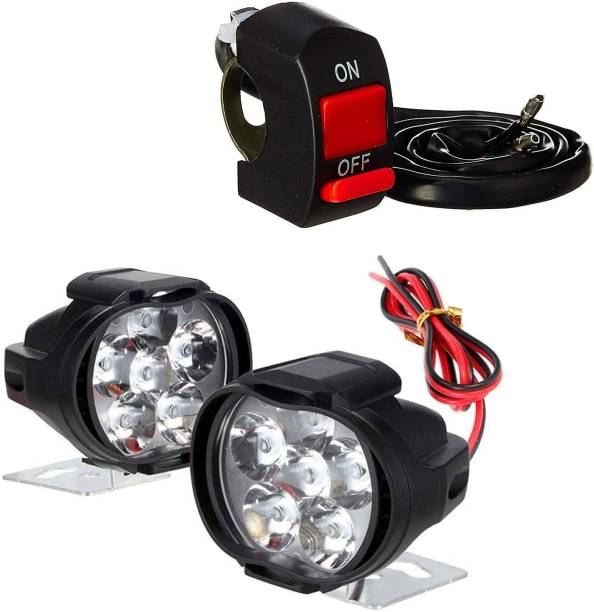 Ramanta 2x 6LEDs Black Case Lamp Universal Headlight, Fog Lamp Motorbike LED (12 V, 10 W)