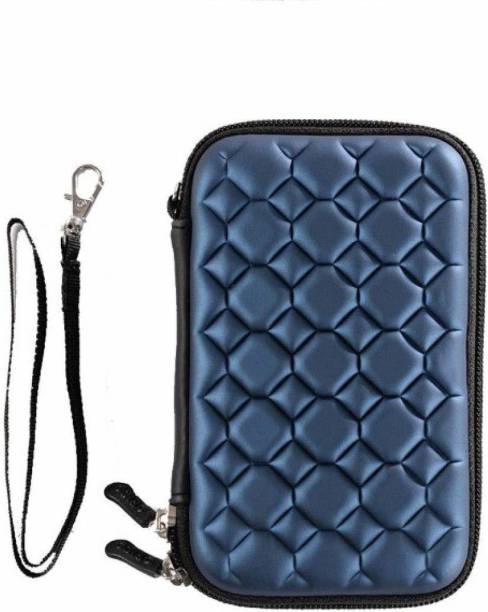 Sea Shell Travel Pouch for Carrying 2.5 inch Hard disk case (Blue Bubble Design)