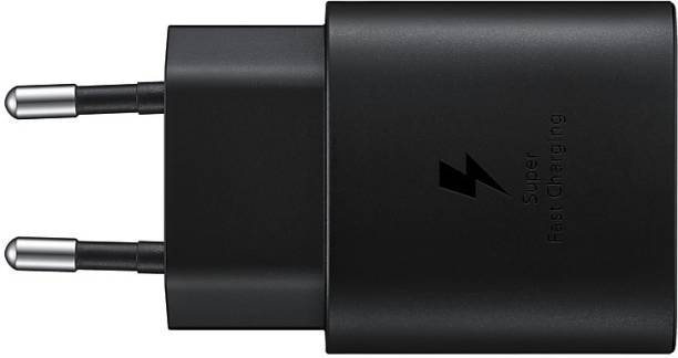 SAMSUNG Original EP-TA800XBNGIN 25W USB Type-C (Fast Charge 2.0) 3 A Mobile Charger with Detachable Cable