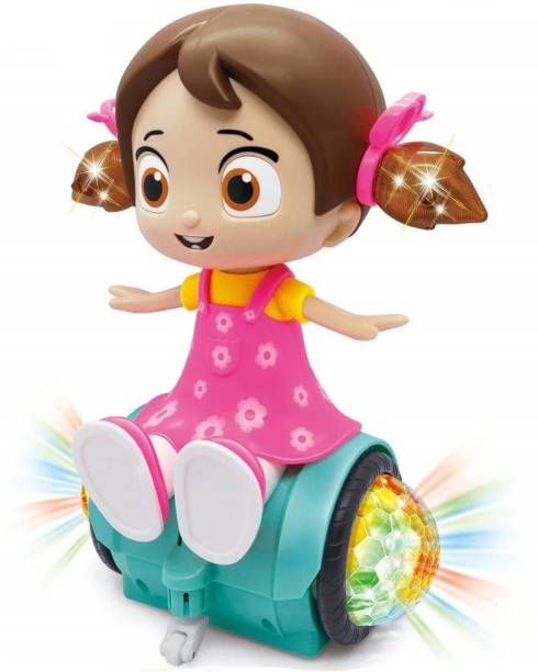 AVP 360 Degree Rotating Musical Dancing Girl Toy with Flashing Lights