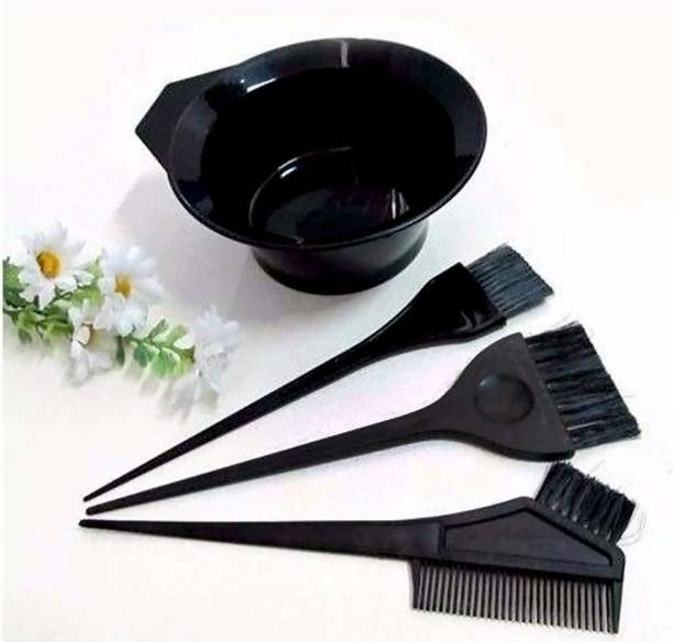 SANDIP 4pc of Salon Hair Coloring Dyeing Kit Color Dye Brush Comb Mixing Bowl Tint Tool Bleach