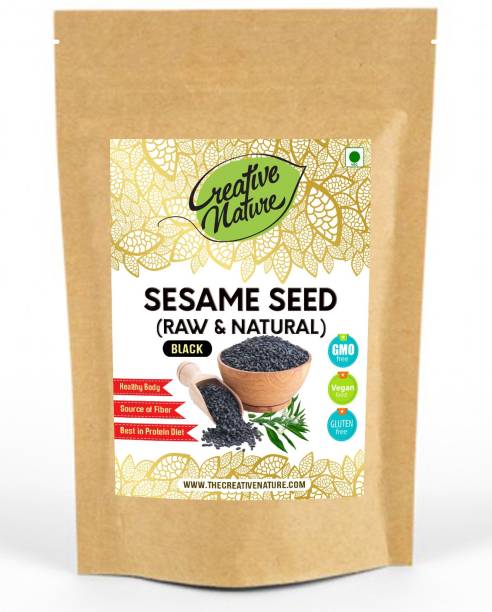 Creative Nature Black Sesame Seeds/ kale til - high protein healthy Digestion,Calcium,AntiOxidnts (Raw Seeds)200 gram Pack Seed
