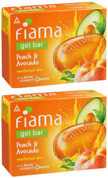 FIAMA Gel Bar Peach And Avocado 125g Pack Of 2