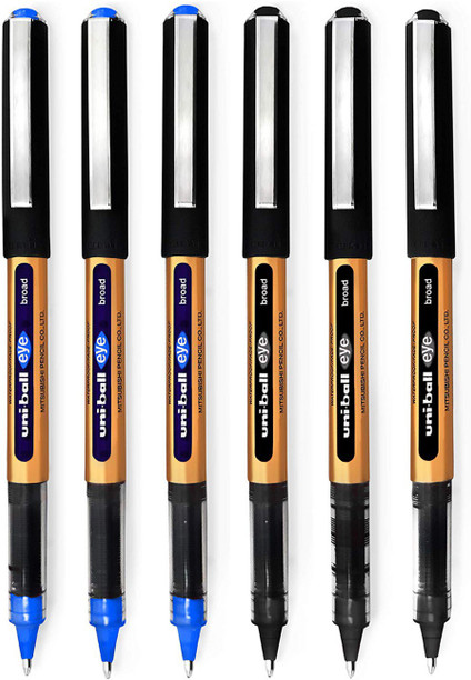 10 blue pens UNI-BALL JETSTREAM PEN 0.5mm--blue ink
