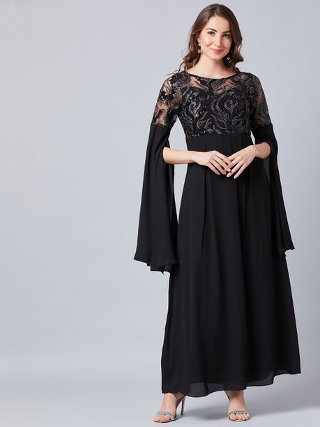 long cut sleeve dress