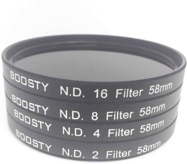 BOOSTY 58MM N.D. FILTER 2/4/8/16 KIT FOR EOS REBEL (700D 650D 600D 550D 500D 450D 400D 350D 300D 1100D 100D 60D 1150D 1200D 1300D 18-55MM LENS 55-250MM LENS ND Filter