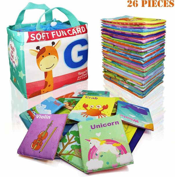Lattice Soft Early Eductaional Alphabet Cards & Cloth Storage Bag for Kids