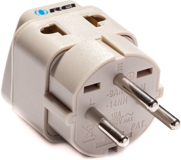 OREI India to Israel, Gaza, Palestine & More (Type H) Travel Adapter Plug - 2 in 1 - CE Certified - White Color Worldwide Adaptor