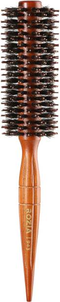 ROZIA Wooden Round Bristle Boar & Fiber Nylon Pin Hair Comb Brush