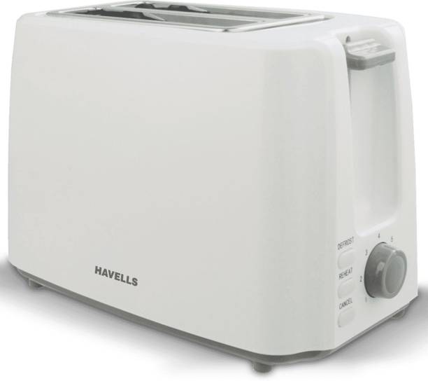HAVELLS CRISP PLUS 2 SLICE WHITE_ 750 W Pop Up Toaster