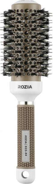 ROZIA Pro Hair Brush for Blow Drying with Ceramic Barrel with Boar Bristles