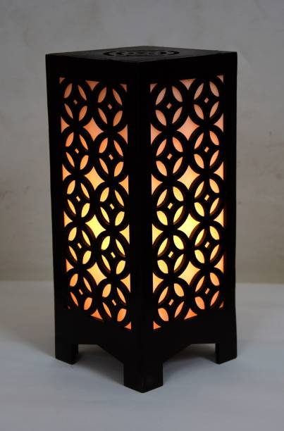 Flipkart Perfect Homes Wooden Table Lamp With Creative Design,Suitable for Bedside,Drawing room,Lobby Etc Table Lamp