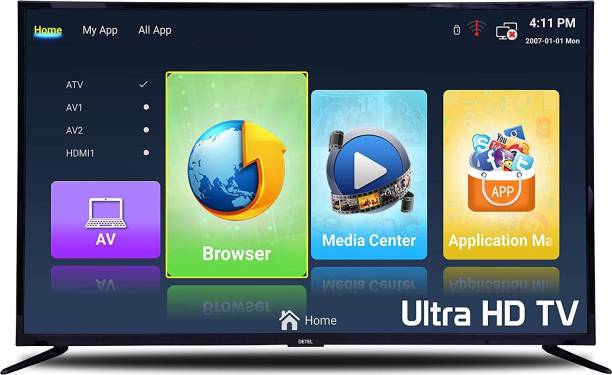 DETEL 140 cm (55 inch) Ultra HD (4K) LED Smart Android TV