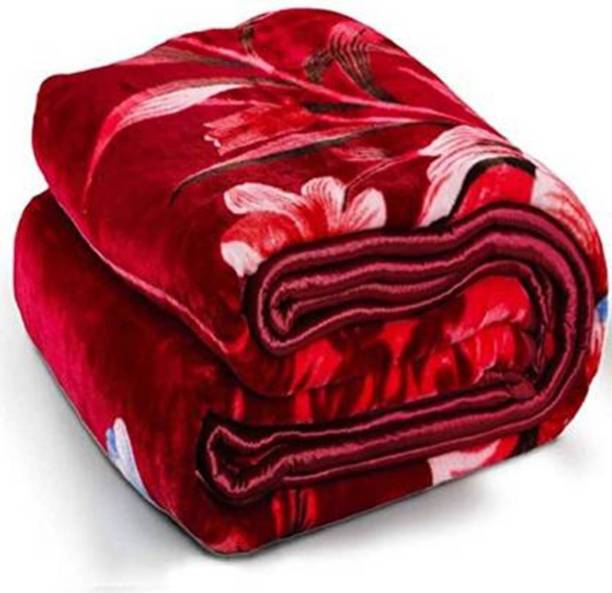 KIRTIKA ENTERPRISES Self Design Double Mink Blanket for  Heavy Winter