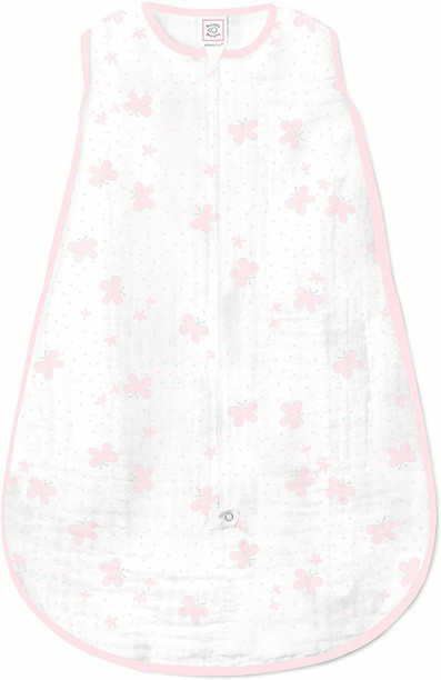Amazing Baby by SwaddleDesigns Cotton Muslin Baby Sleeping Bag with 2-Way Zipper