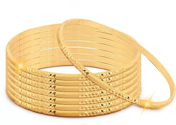 VIGHNAHARTA Alloy Gold-plated Bangle Set