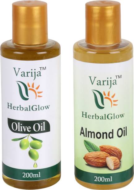 varija herbal glow Almond Oil & Olive Oil (Combo of 2) Hair Oil