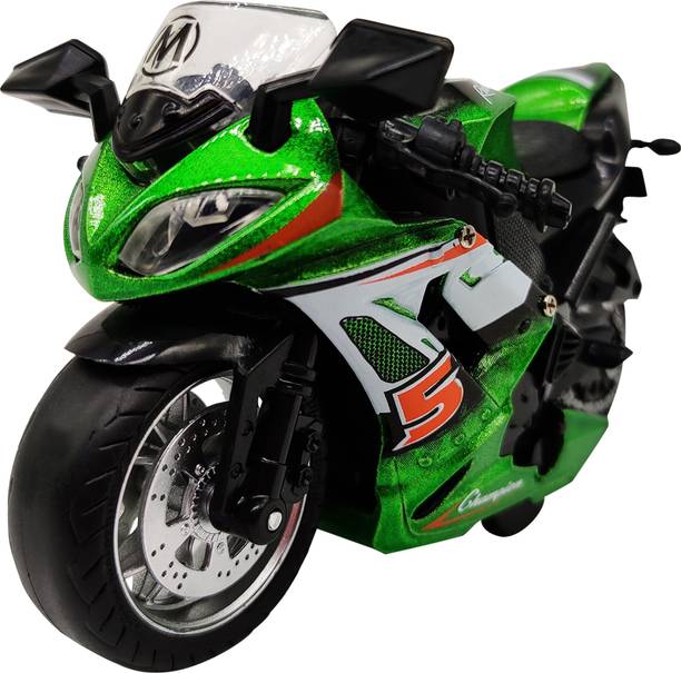 Miss & Chief 1:14 Pull Back Metal Die Cast Bike with Light and Sound