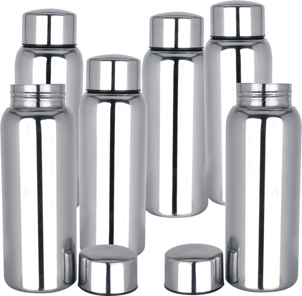 Set Of 2 Pc Indian 100 Pure Copper Hammered Water Bottle 1000 Ml Jointless Yoga