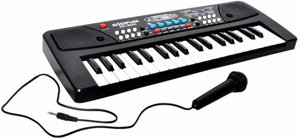 Toyporium 37 Keys Musical Big Fun Piano Keyboard With Mic for kids (Multicolor)