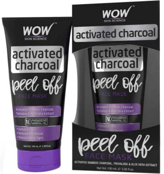 WOW SKIN SCIENCE Activated Charcoal Face Mask - Peel Off - No Parabens & Mineral Oils