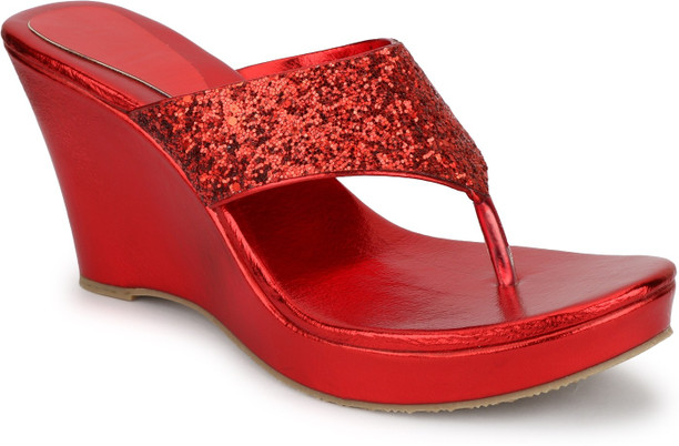 red wedges shoes cheap