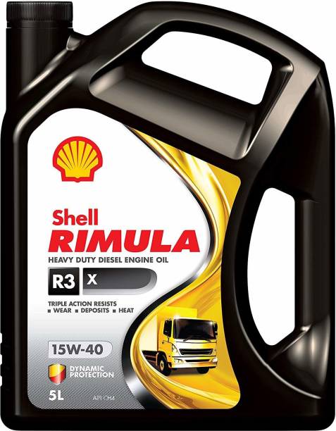 Shell 550031150 Shell Rimula R3X 15W-40 API CH4 Mineral Engine Oil (5 L) Synthetic Blend Engine Oil