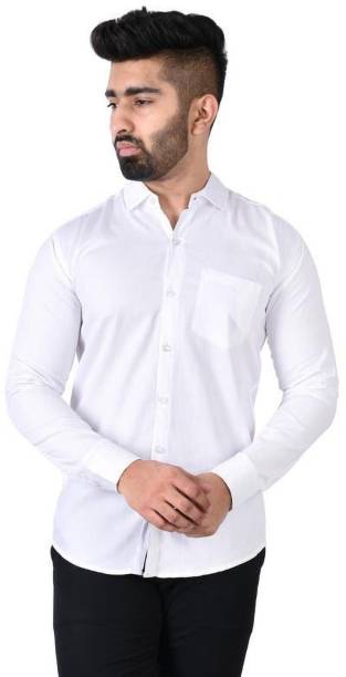 Men Regular Fit Solid Casual Shirt Price in India