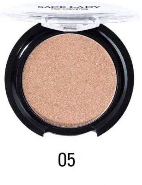 SACE LADY Highlighter Powder Face Iluminator Makeup Professional Glitter Palette (05 Champagne) Highlighter