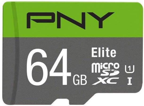 PNY Elite 64 GB MicroSDXC Class 10 100 MB/s Memory Card