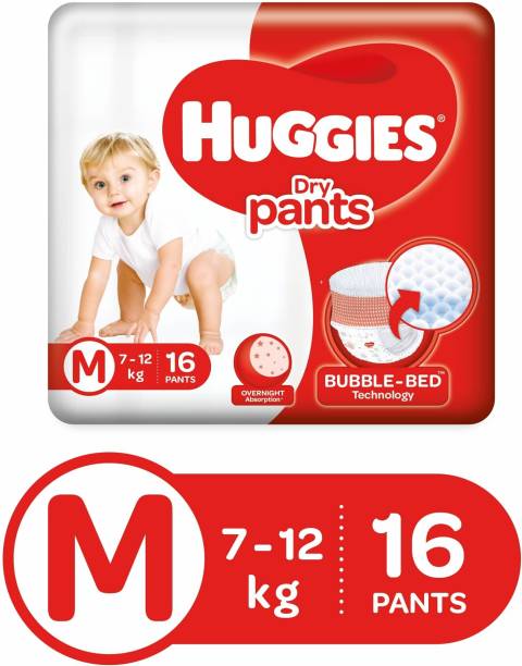Huggies Dry Pant Diapers with Bubble Bed Technology - M