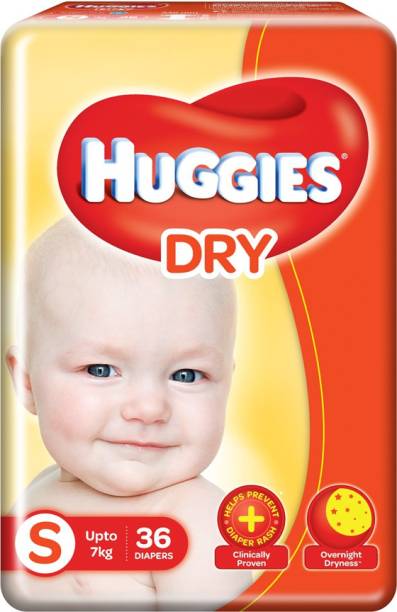 Huggies New Dry Diapers with overnight dryness - S