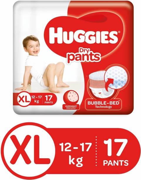 Huggies Dry Pant Diapers with Bubble Bed Technology - XL