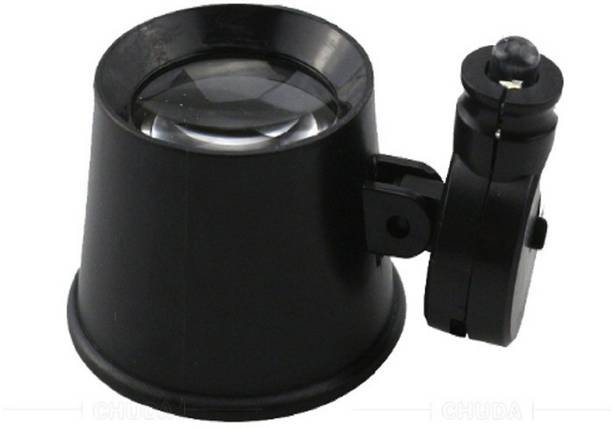 LED Light Magnifier /&Hands Free Magnifying Glass 1 X 2.5X 5X 8X with 5 LED Alligator Auxiliary Clip Stand EU Plug with US Converter
