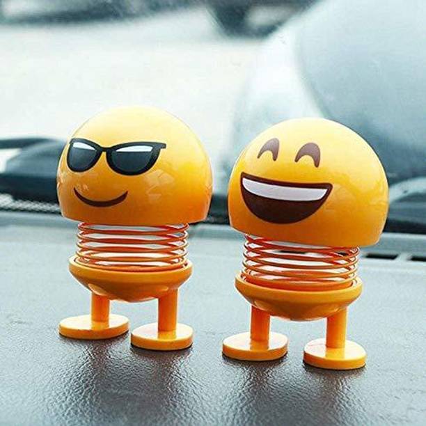 Top Headset Emoji cheap price 5stars Flipkart in India 27 india fun zone Premium Cute Spring Emoji Bobble Head Doll for Car Dashboard Bounce Toys || Funny Smiley Face Spring Dolls Car Decoration for Car Interior Dashboard Expression || Set of 2 PCs