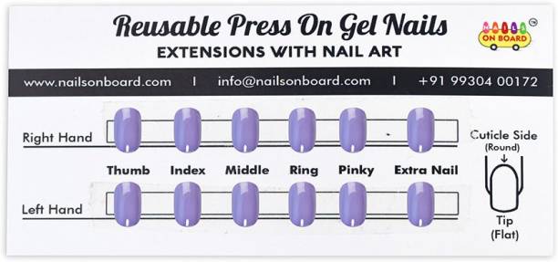 Nails on Board Aqua Press On Gel Nails Sky Blue